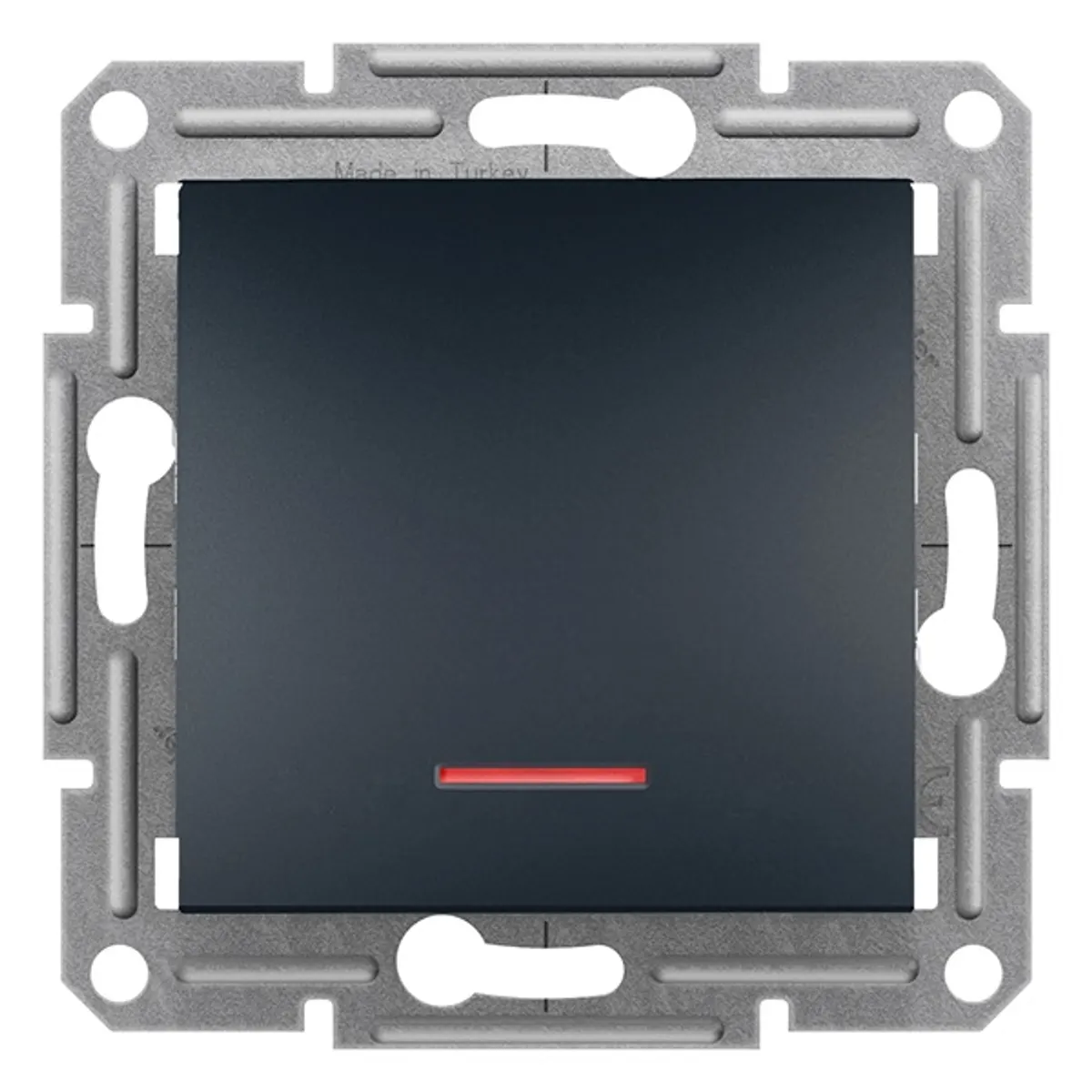 Schneider EPH1600171 Asfora jelzőfényes egypólusú nyomó rugós bekötés Antracit 10A IP20 #1