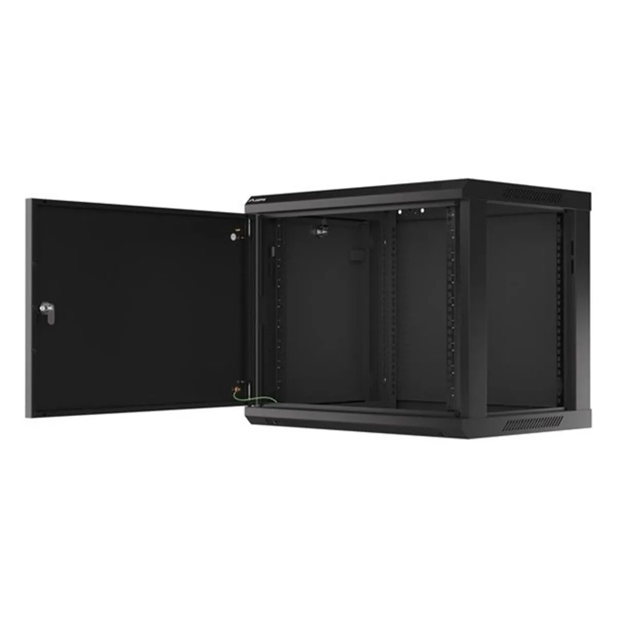 Lanberg WF01-6409-00B 9U 19" fali rack szekrény 600x450mm fekete #5