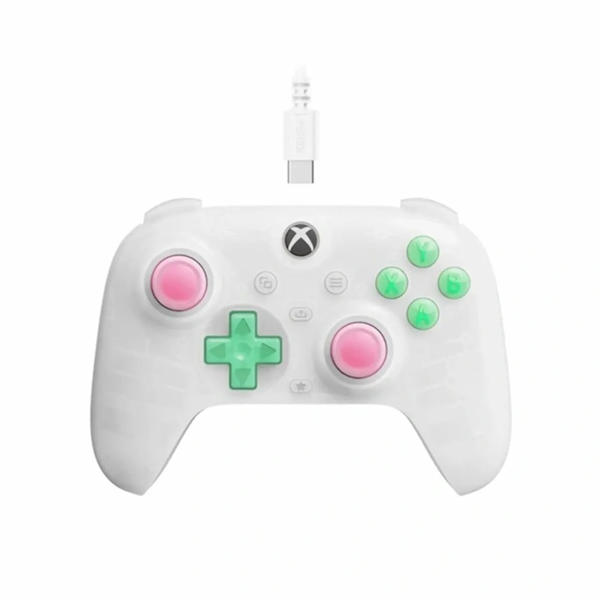 8BitDo RET00505 Ultimate Mini áttetsző fehér vezetékes kontroller, 250 cm kábel, 16 gomb, PC és Xbox kompatibilis #1