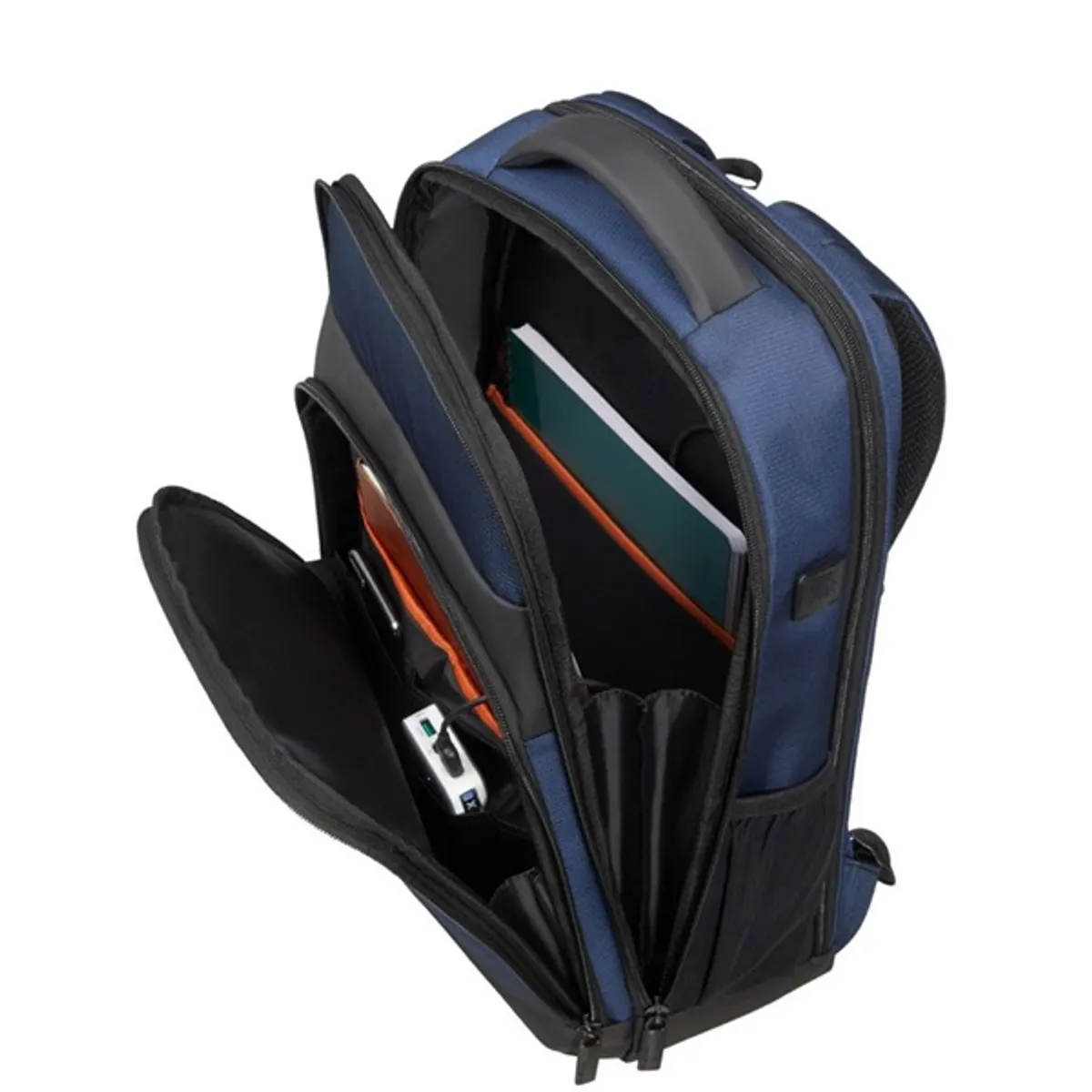 Samsonite KF9*01003 Mysight 14,1" hátizsák kék poliészter USB töltőporttal akkumulátoros #7
